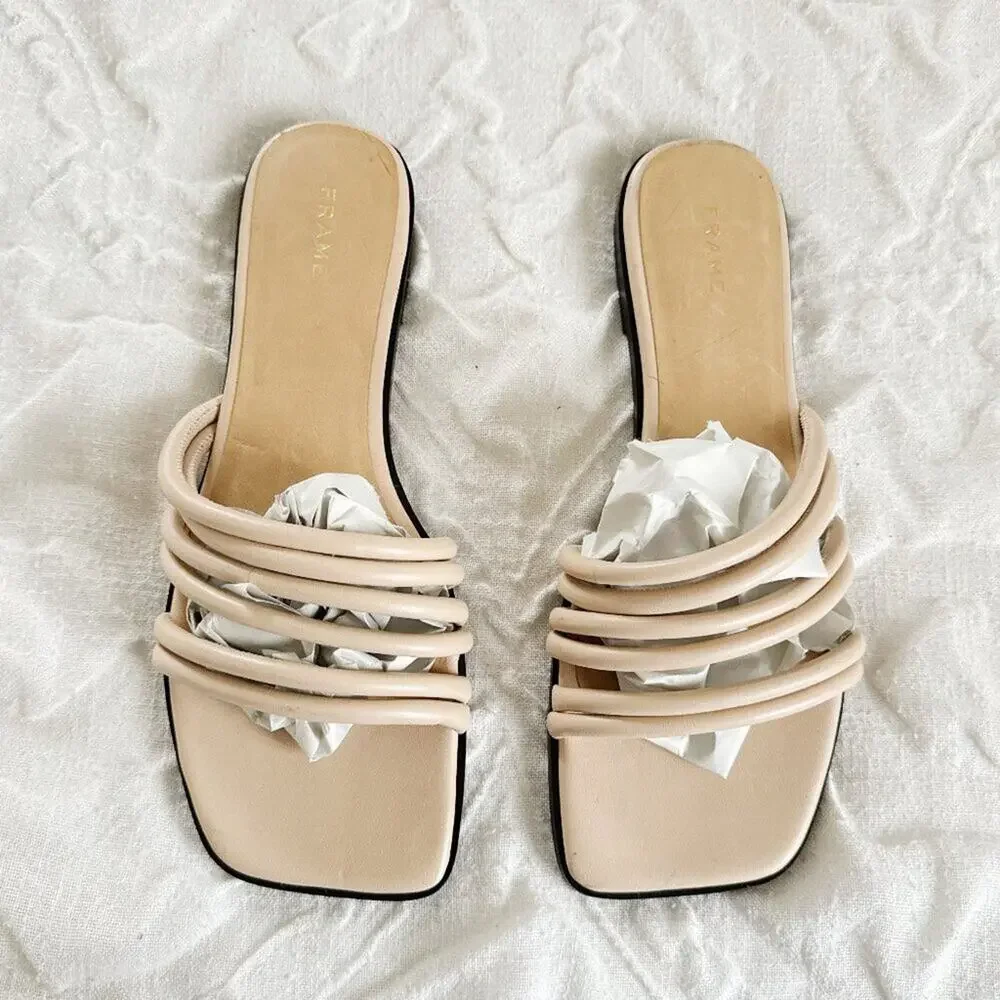 FRAME Le Capri Strappy Slide Sandal New $298.00